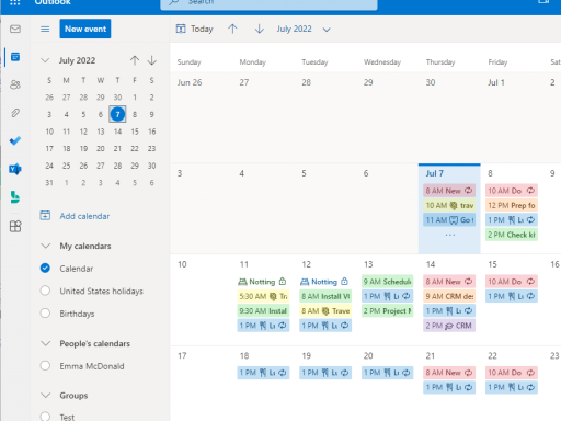 Colour Coding Appointments